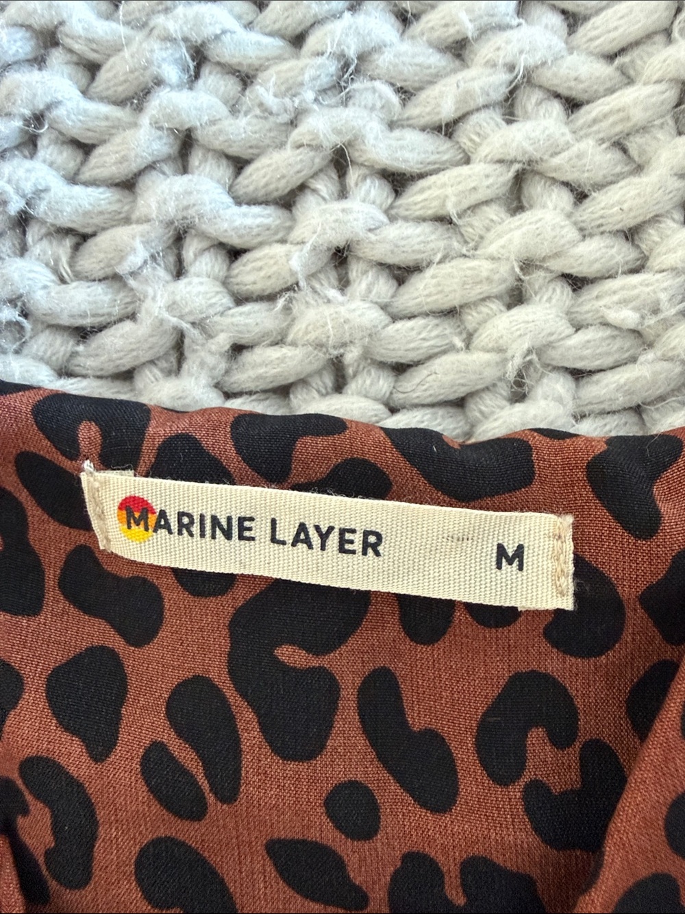 Marine Layer Brown Leopard Print Maxi Dress - Picture 3 of 3
